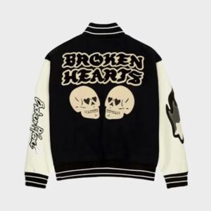broken planet black varsity jacket